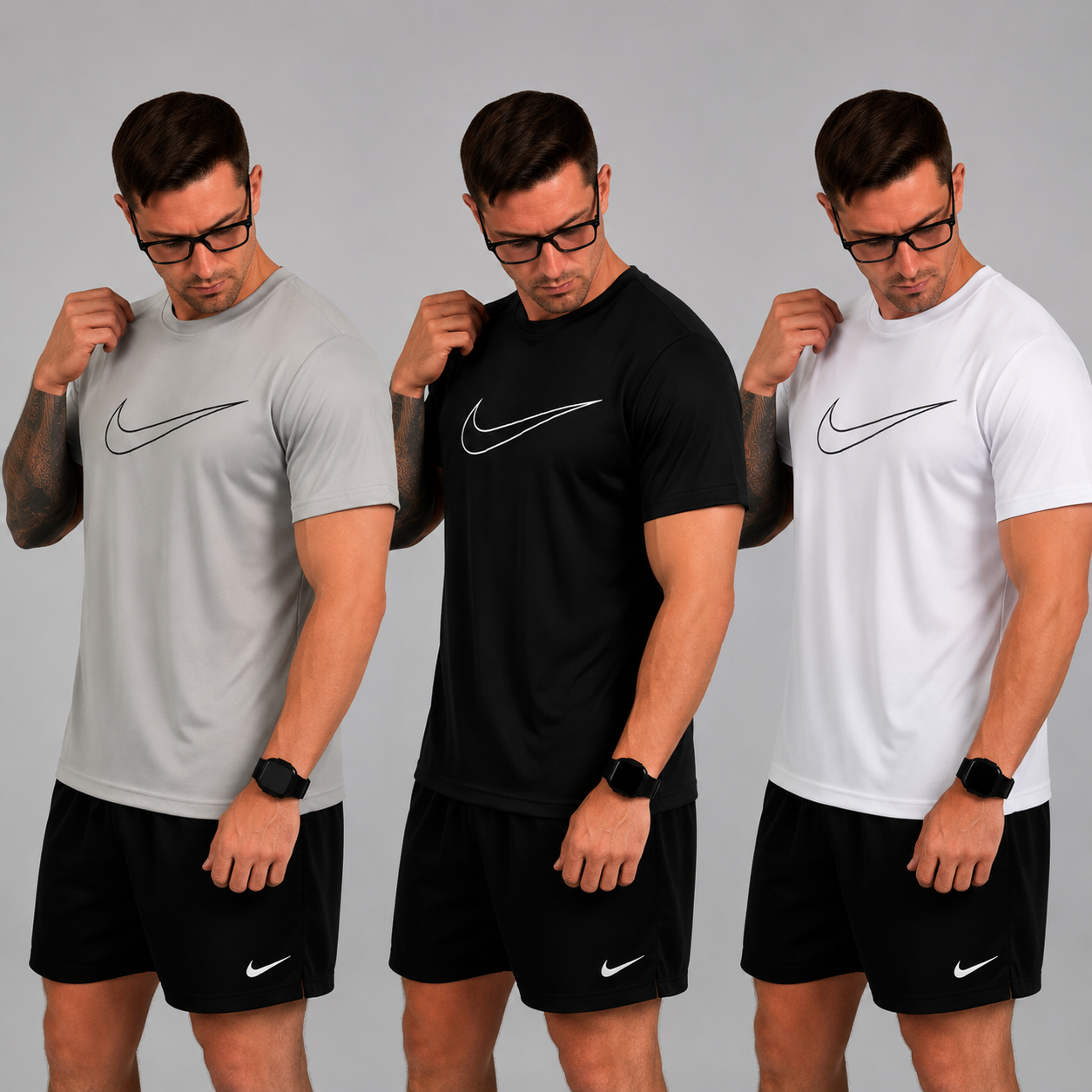 Kit 3 Camisetas Dri-Fit - Nike