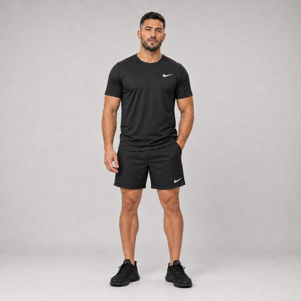 Kit 3 Camisetas Dri-Fit Pretas - Adidas e Nike