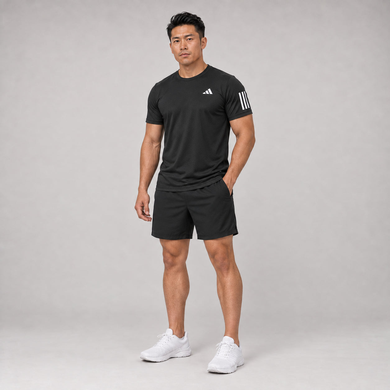 Kit 3 Camisetas Dri-Fit Pretas - Adidas e Nike