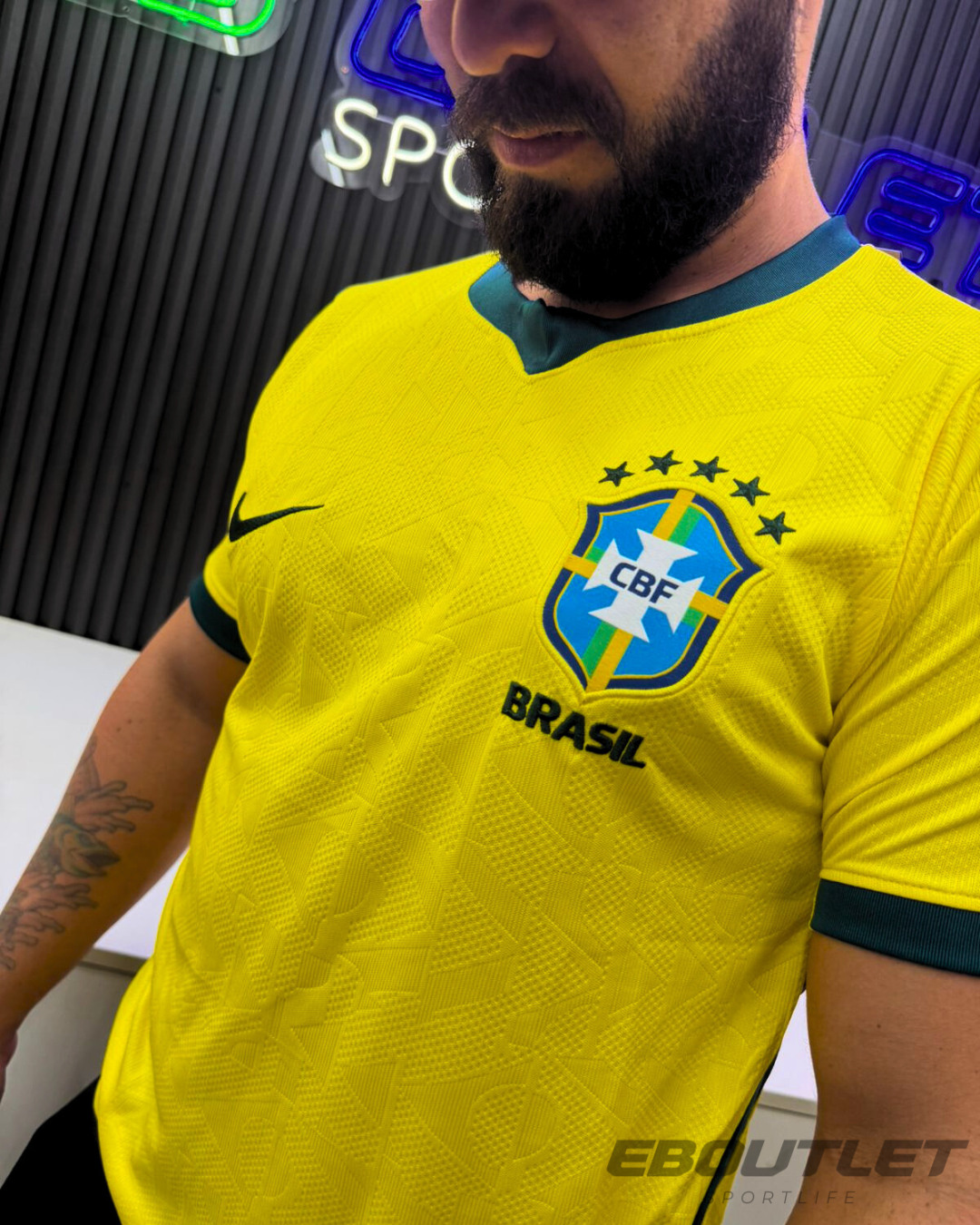 Camiseta Seleção Brasileira Dri-Fit Modelo Torcedor + Boné Exclusivo Grátis