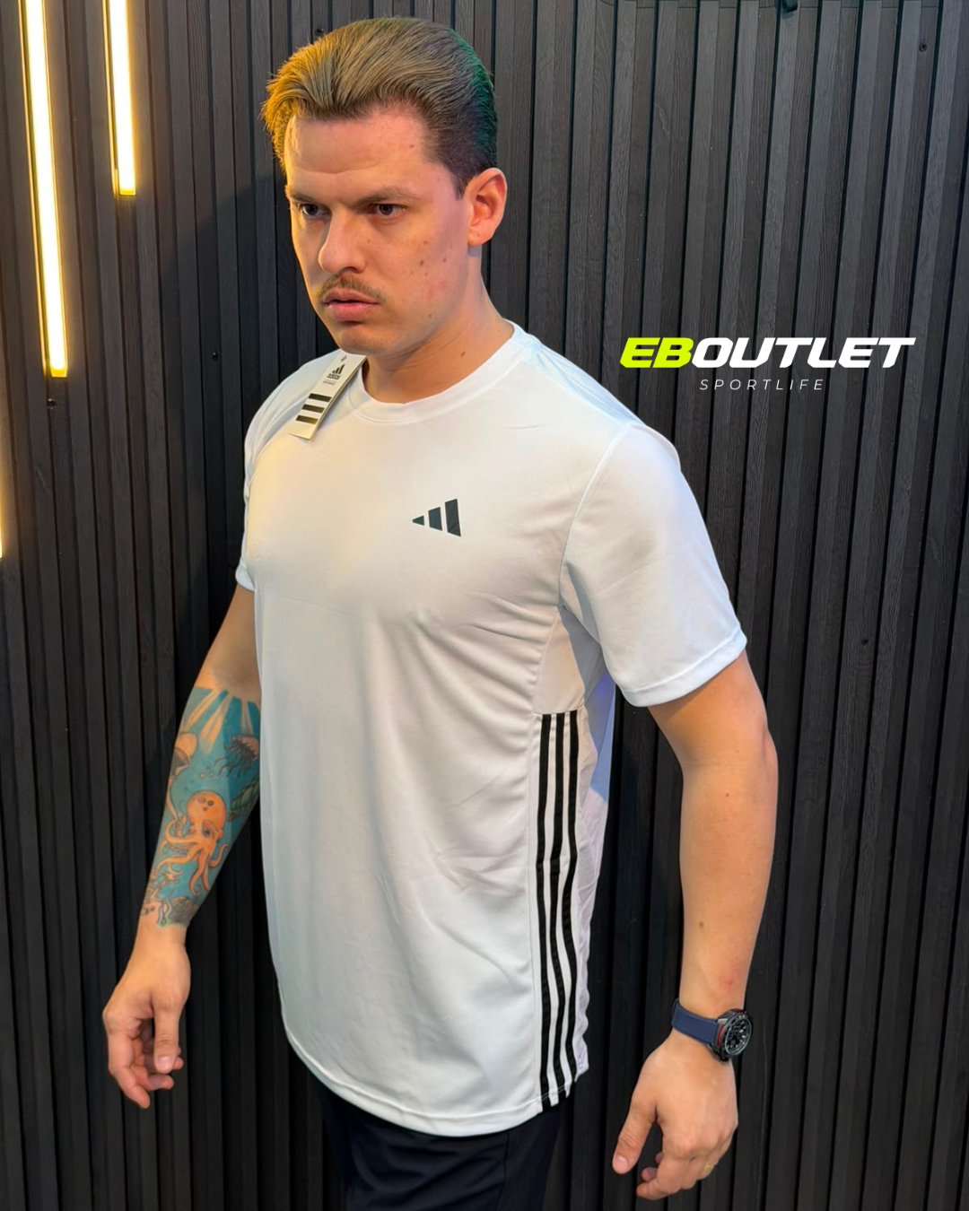 Camiseta Dri-fit - Adidas 3 Faixas