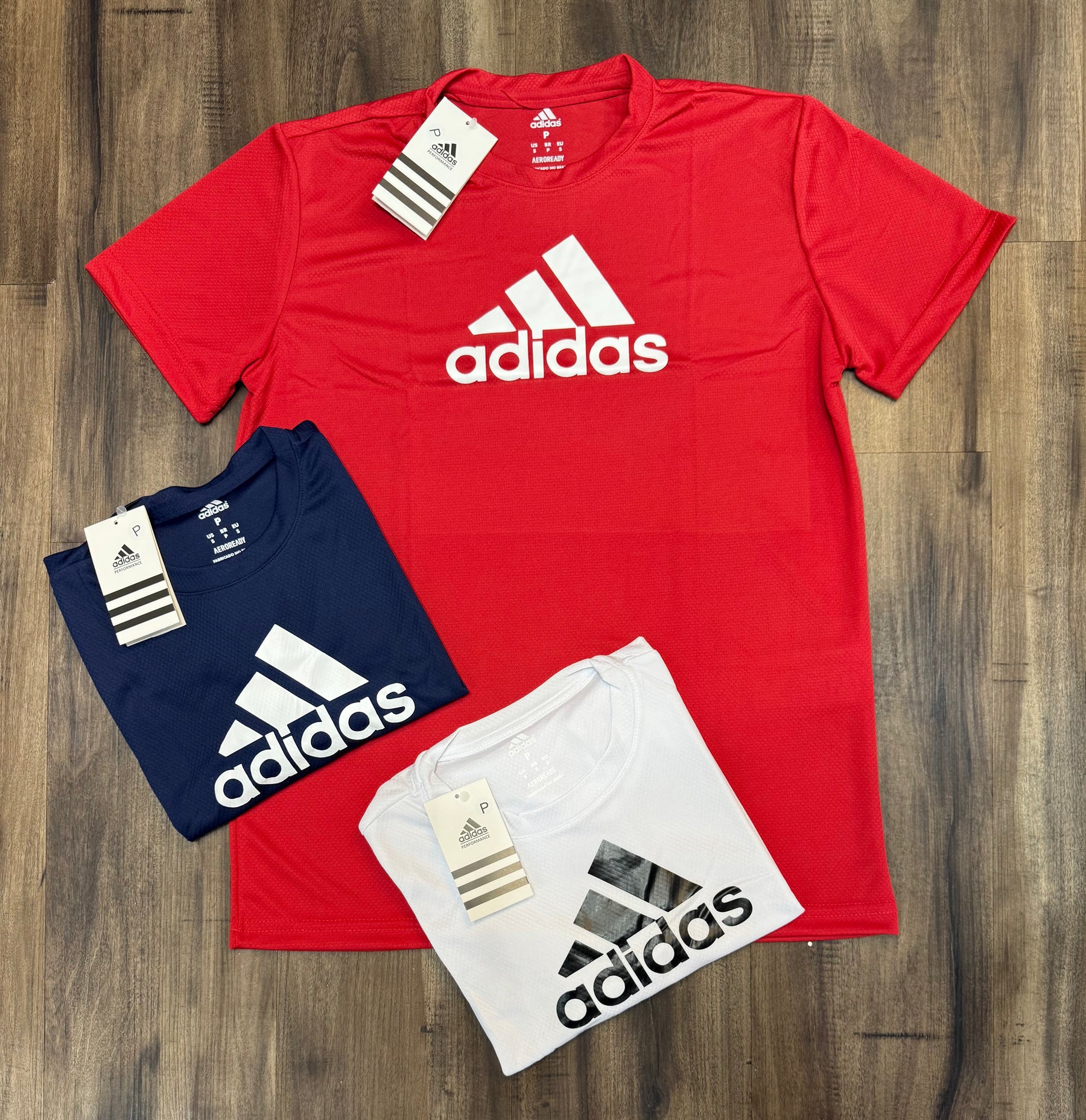 Kit com 3 camisetas dri-fit adidas