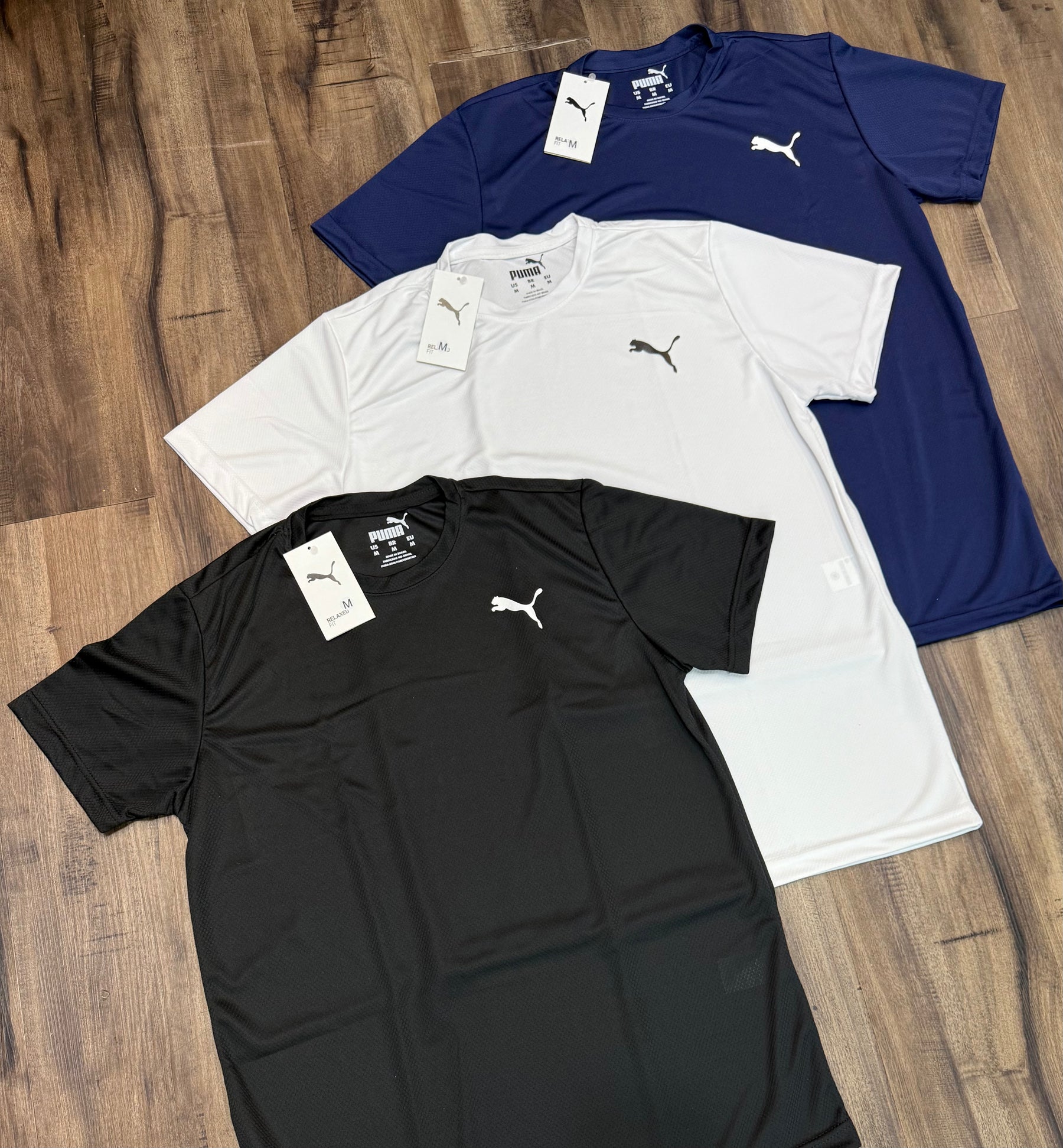 Kit com 3 camisetas puma dri-fit