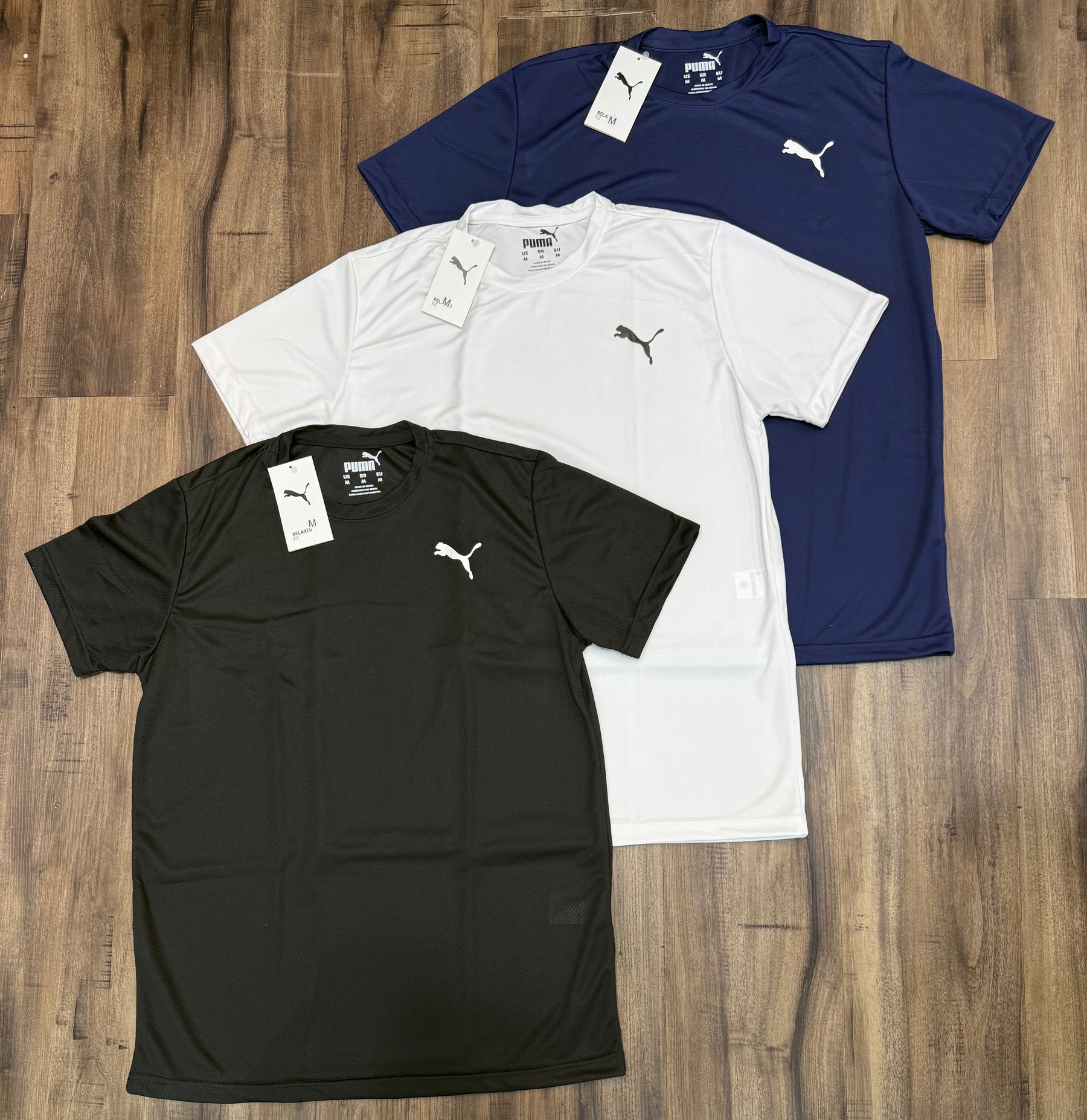Kit com 3 camisetas puma dri-fit