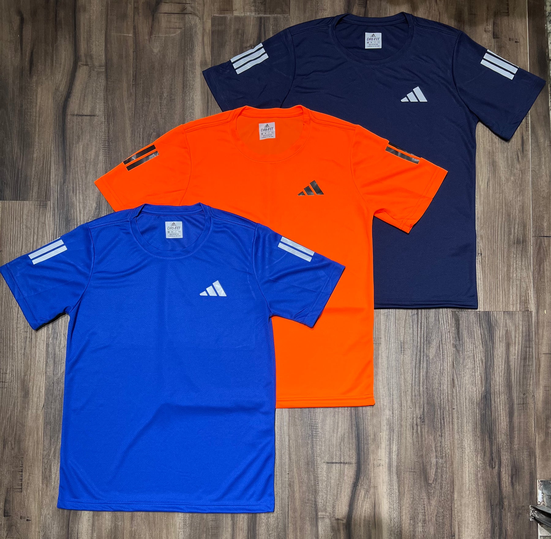 Kit com 3 camisetas dri-fit adidas