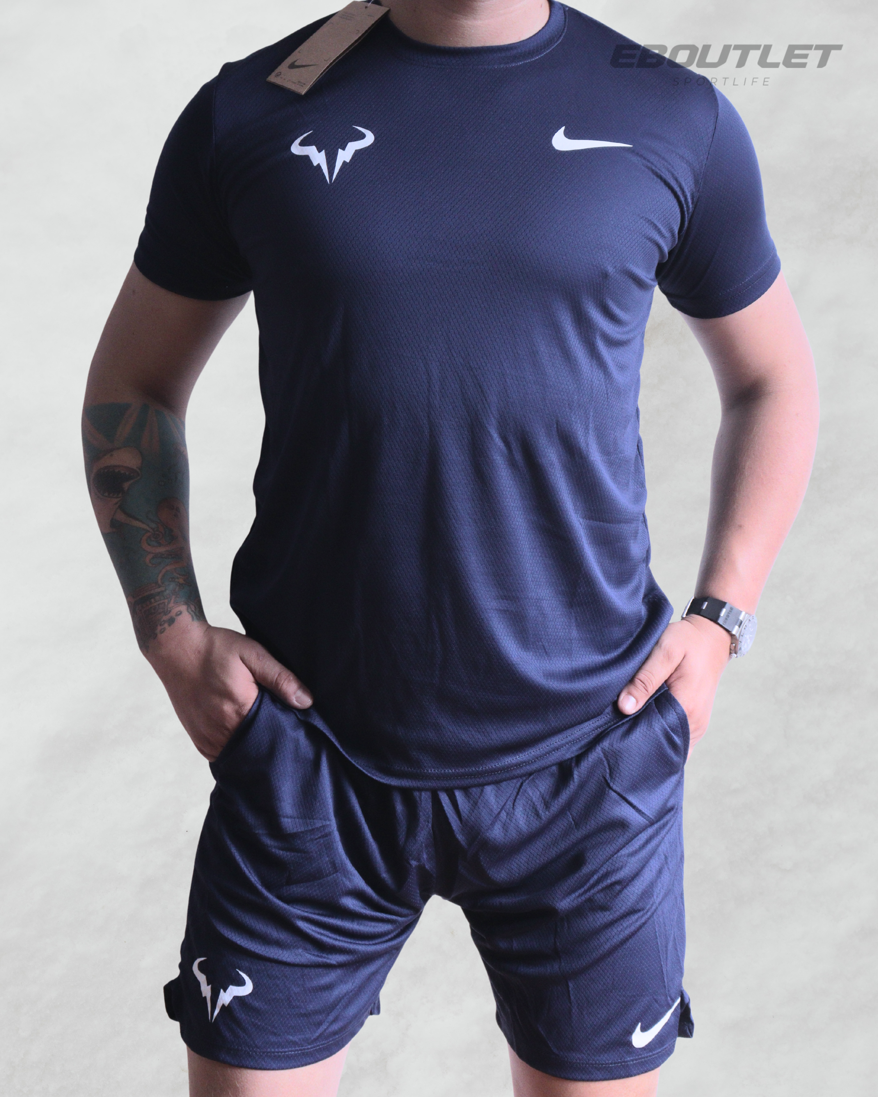 Conjunto Dri-Fit: Camiseta + Shorts - Nike / R. Nadal