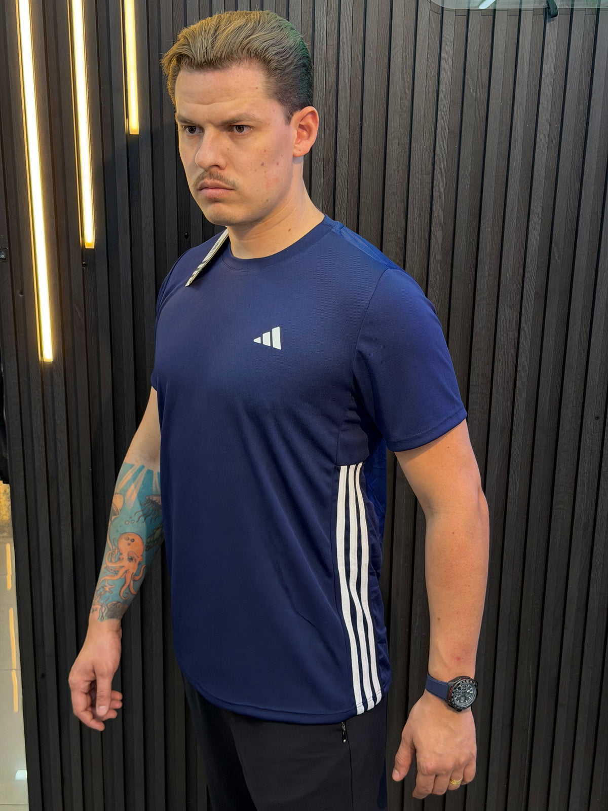 Camiseta Dri-fit - Adidas 3 faixa