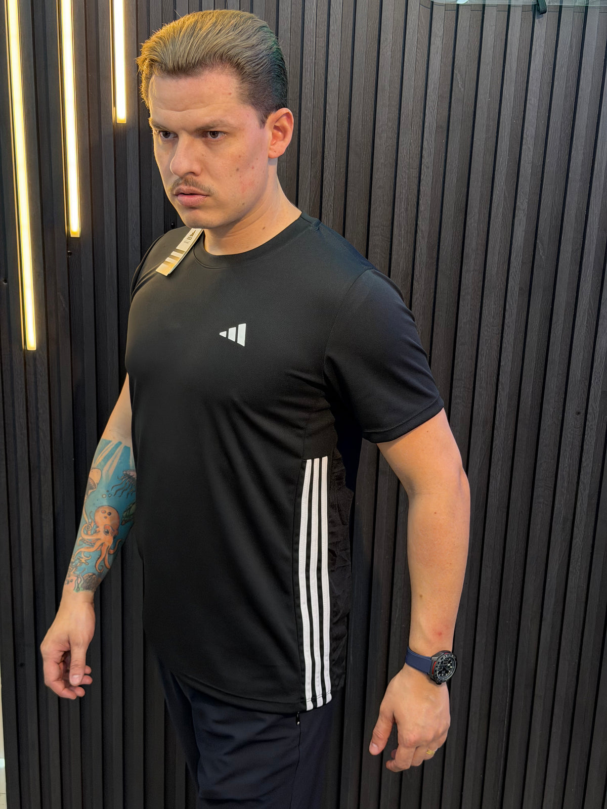Camiseta Dri-fit - Adidas 3 faixa