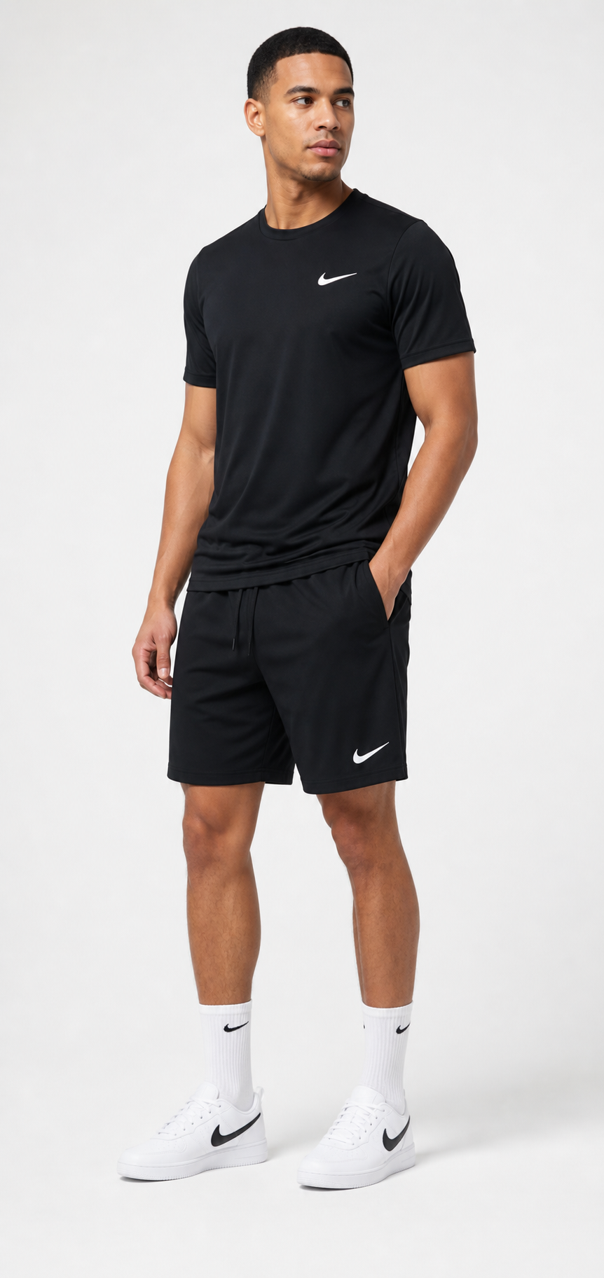 Kit Nike Dri-Fit: Camiseta + Shorts + Meia