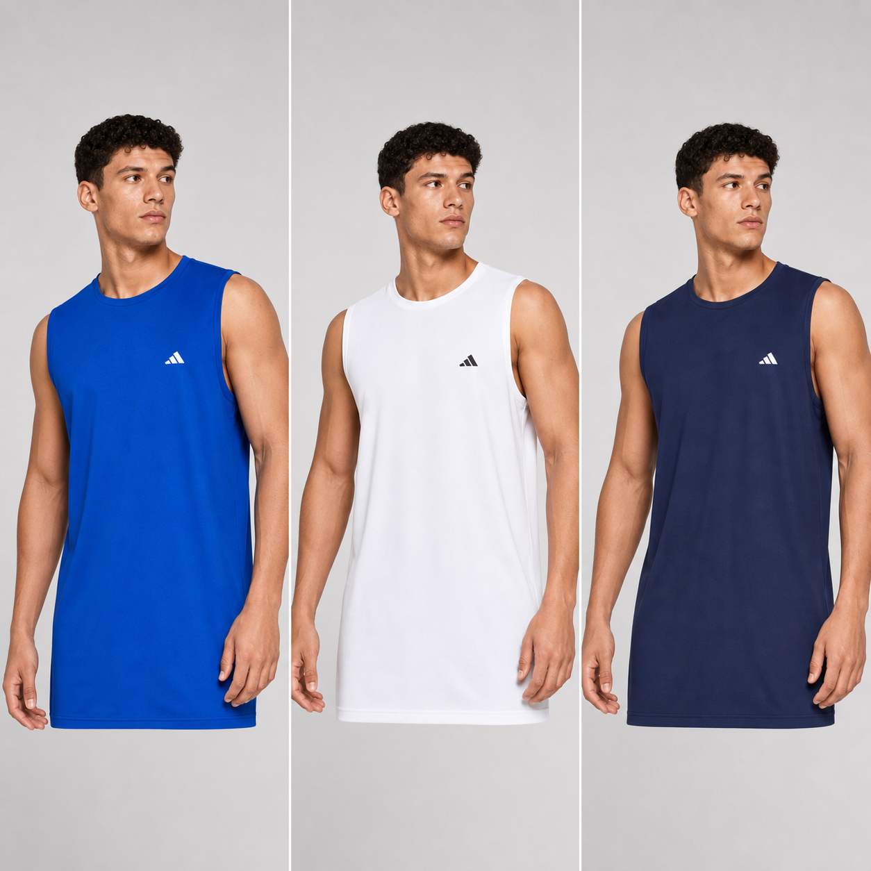 Kit 3 Regatas Adidas Dri-Fit