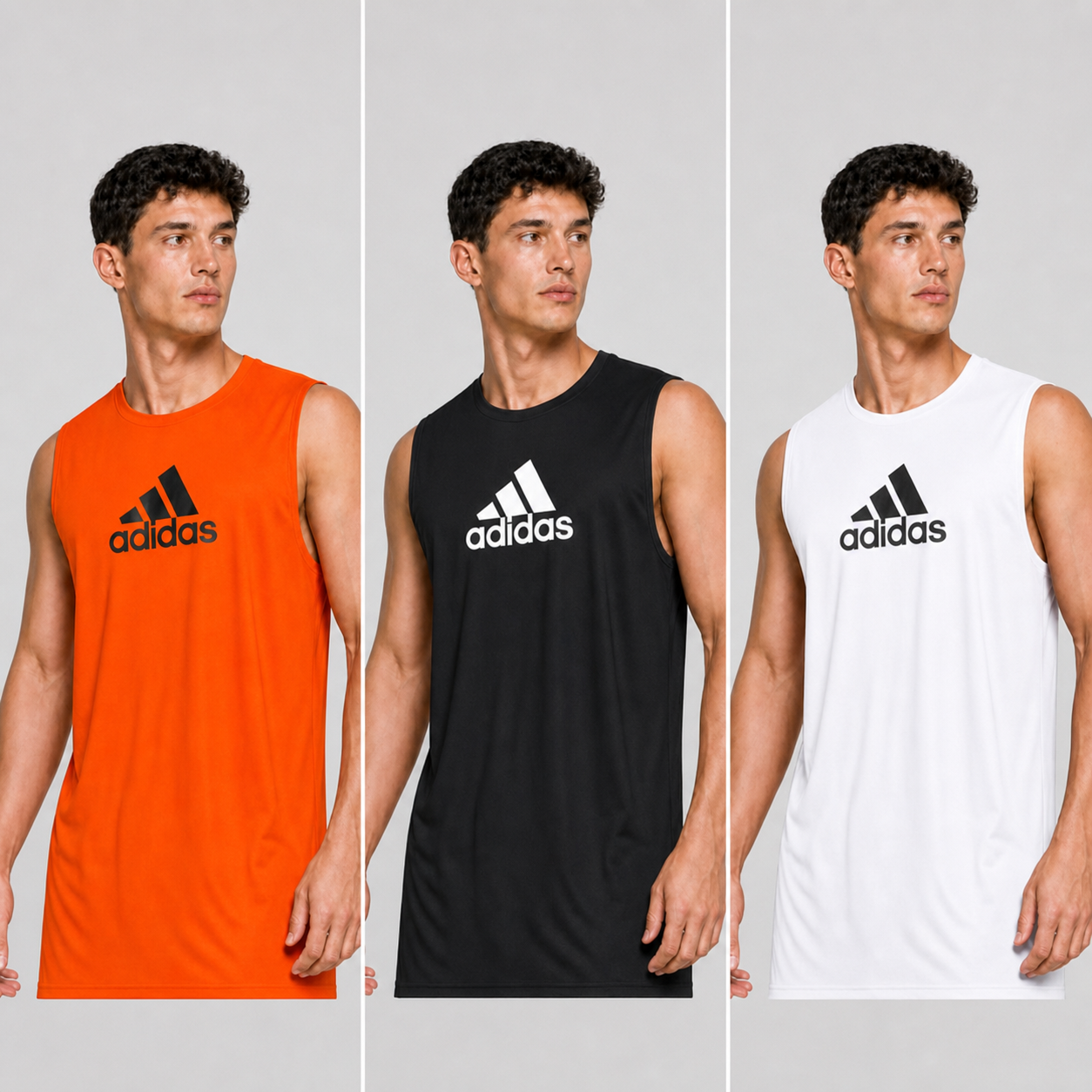 Kit 3 Regatas Adidas Dri-Fit