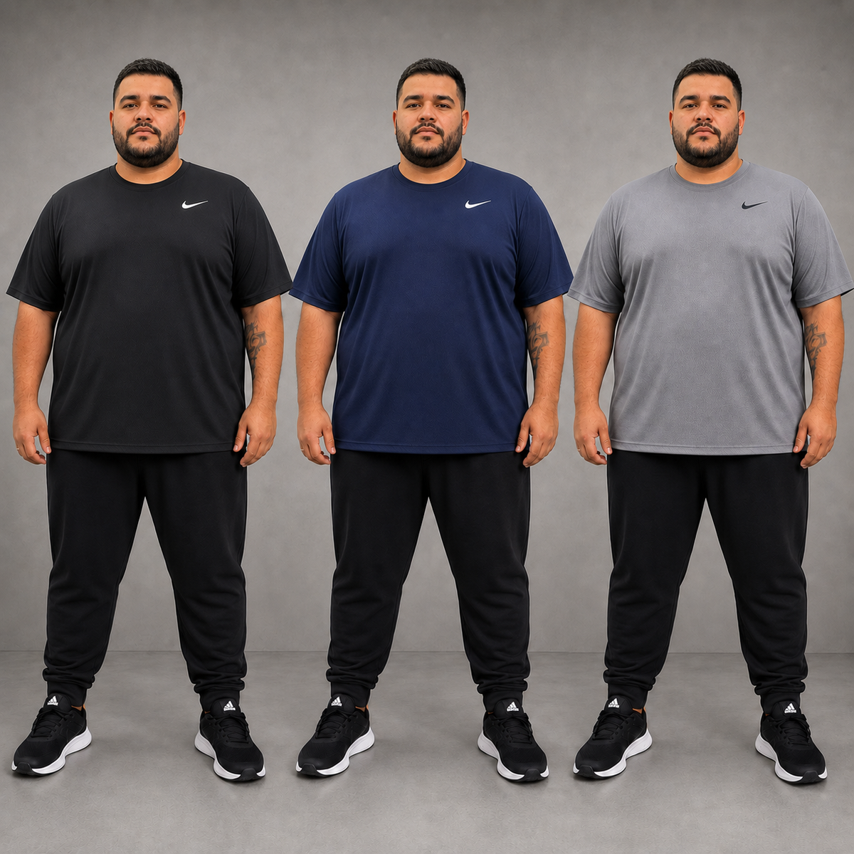 Kit 3 Camisetas Dri-fit Plus Size - Nike - capa kit 3p