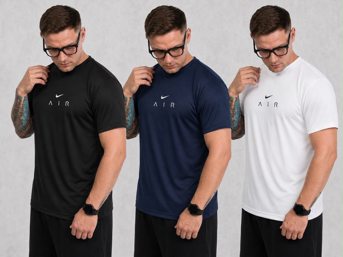 Kit com 3 camisetas Nike dri-fit