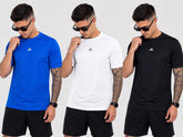 Kit com 3 camisetas dri-fit adidas