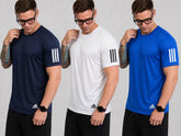 Kit com 3 camisetas dri-fit adidas