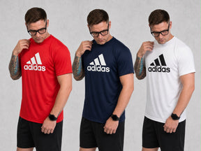 Kit com 3 camisetas dri-fit adidas
