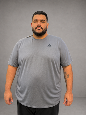 Kit 3 Camisetas Dri-fit Plus Size - Adidas - cinza
