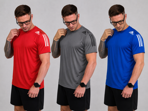 Kit com 3 camisetas dri-fit adidas
