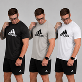Kit com 3 camisetas dri-fit adidas