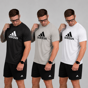 Kit com 3 camisetas dri-fit adidas