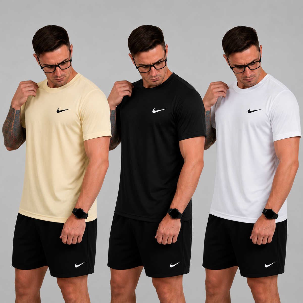 Kit com 3 camisetas Nike dri-fit