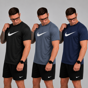 Kit com 3 camisetas nike dri-fit