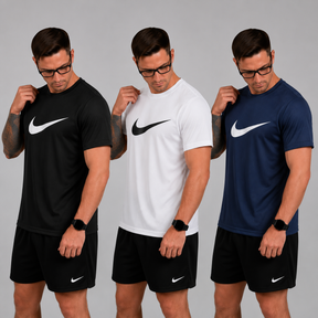 Kit com 3 camisetas nike dri-fit