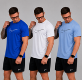 Kit com 3 camisetas Nike dri-fit