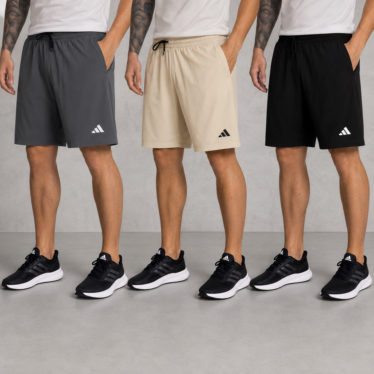 Shorts dri-fit adidas kit 3 unidades