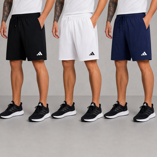 Shorts dri-fit adidas kit 3 unidades