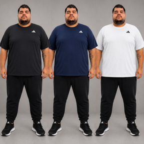 Kit 3 Camisetas Dri-fit Plus Size - Adidas