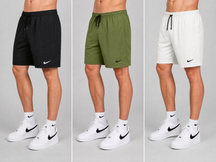 Kit 3 Bermudas Nike Dri-Fit corte reto Masculinas
