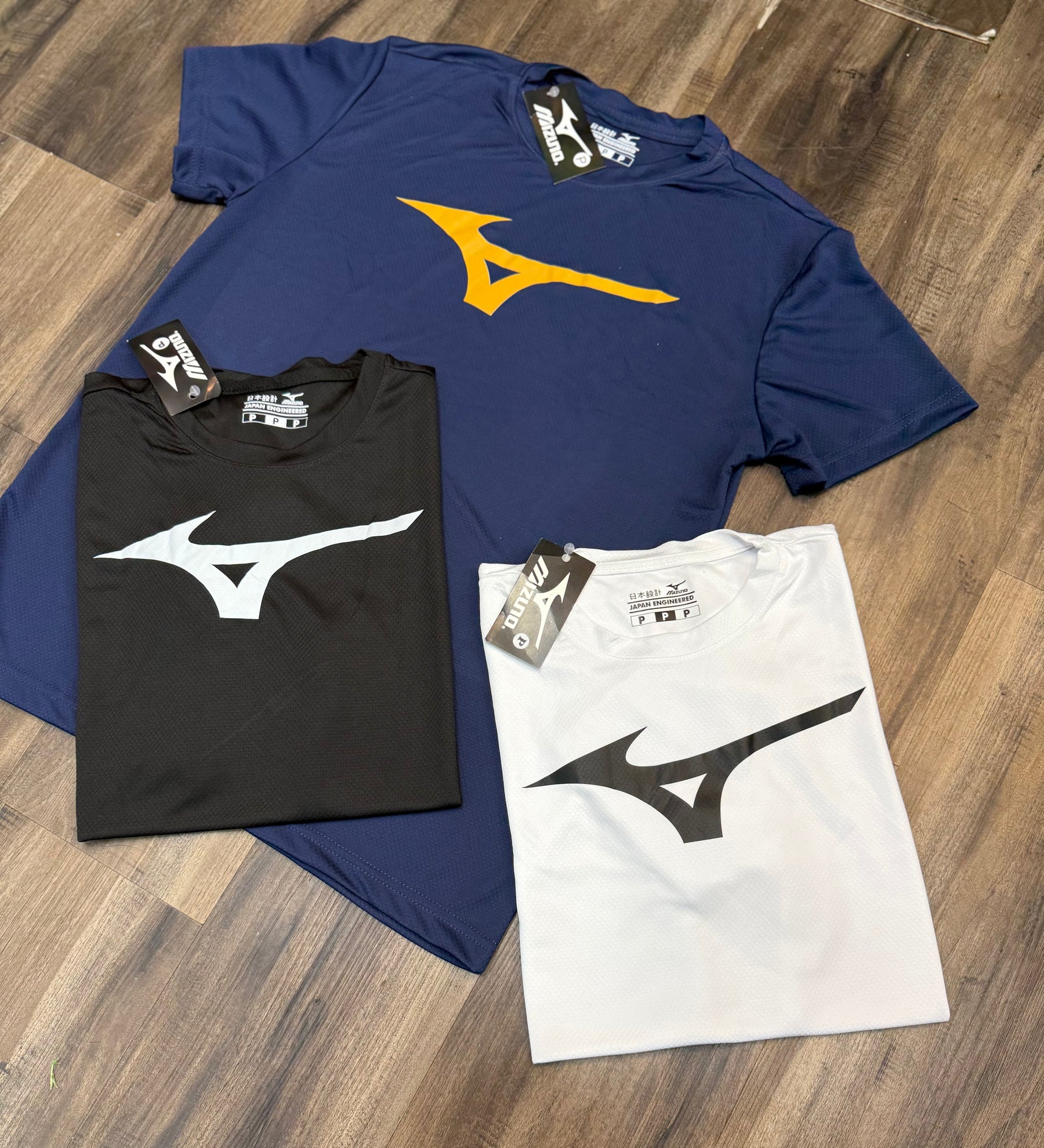 Kit com 3 camisetas mizuno dri-fit