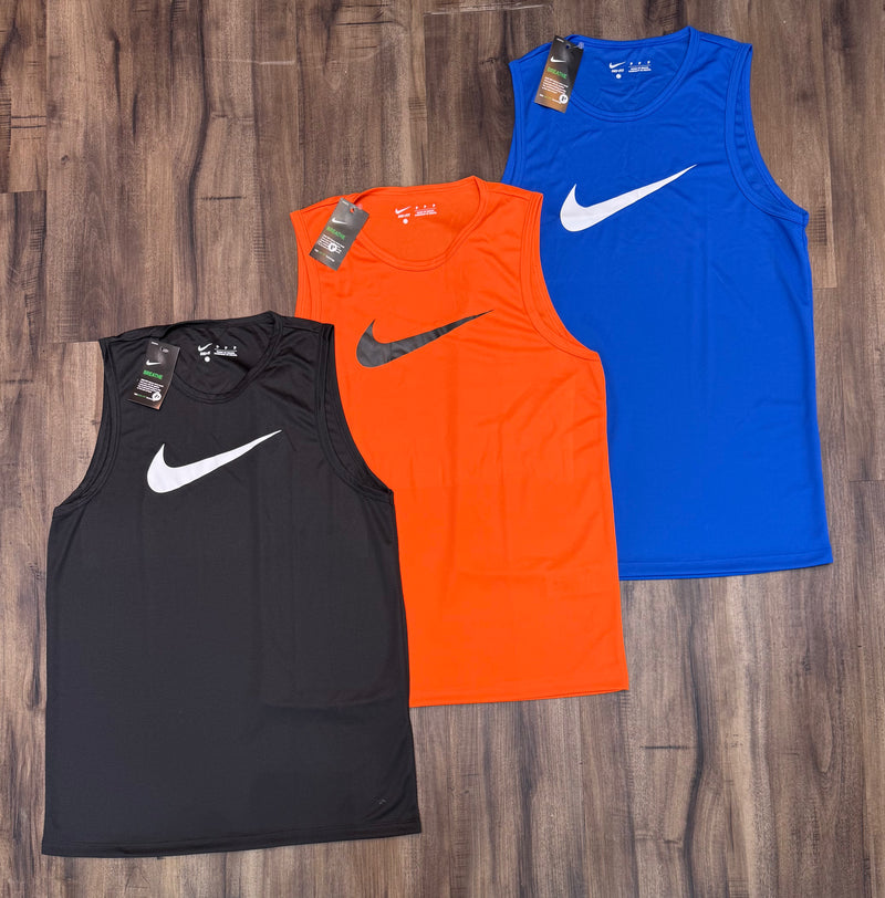 Kit com 3 regatas nike dri-fit