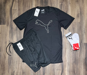 Oferta Kit puma camiseta shorts e meia