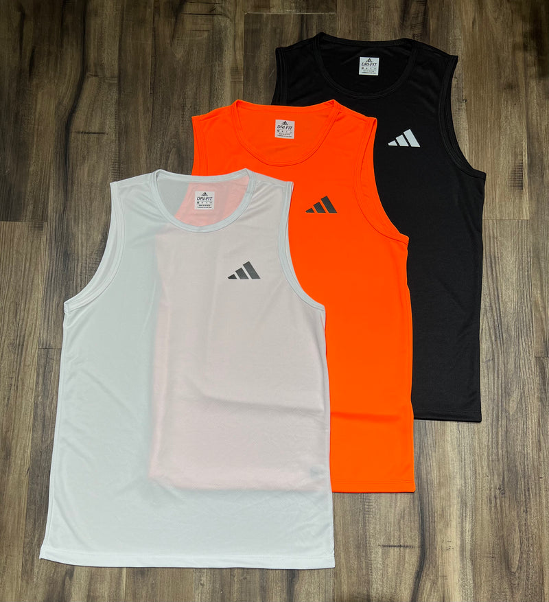 Kit com 3 regatas adidas dri-fit
