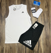 Oferta Kit adidas regata shorts e meia