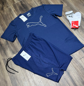 Oferta Kit puma camiseta shorts e meia