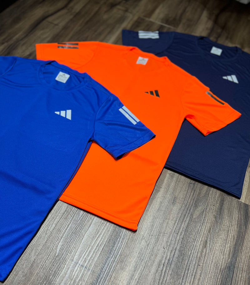 Kit com 3 camisetas dri-fit adidas