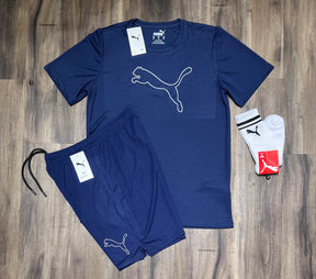 Oferta Kit puma camiseta shorts e meia