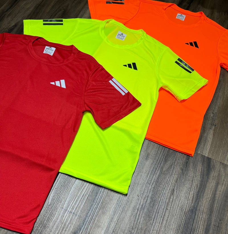 Kit com 3 camisetas dri-fit adidas
