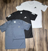 Kit com 3 camisetas dri-fit adidas