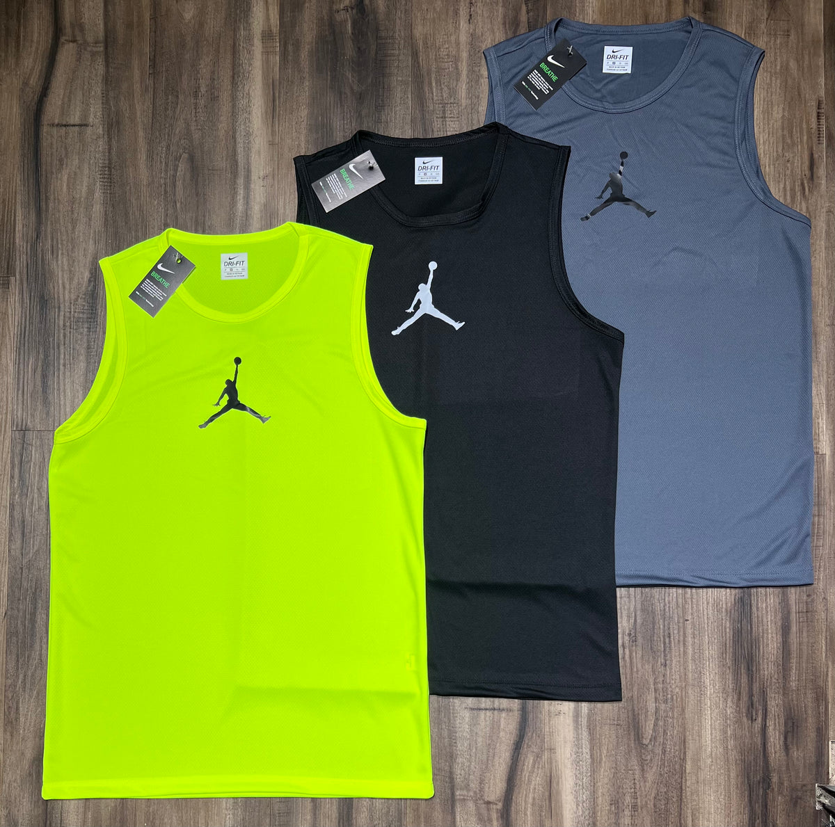 Kit com 3 regatas Nike dri-fit (JORDAN)