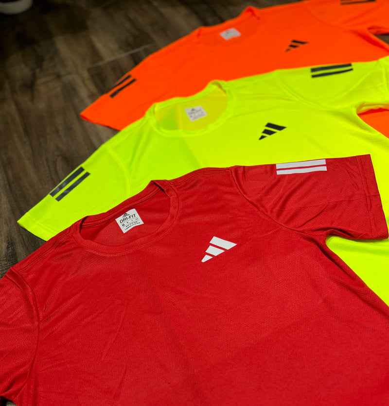 Kit com 3 camisetas dri-fit adidas