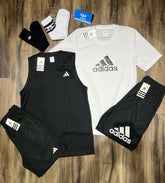 2 Kit adidas regata shorts e meia