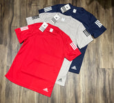 Kit com 3 camisetas dri-fit adidas