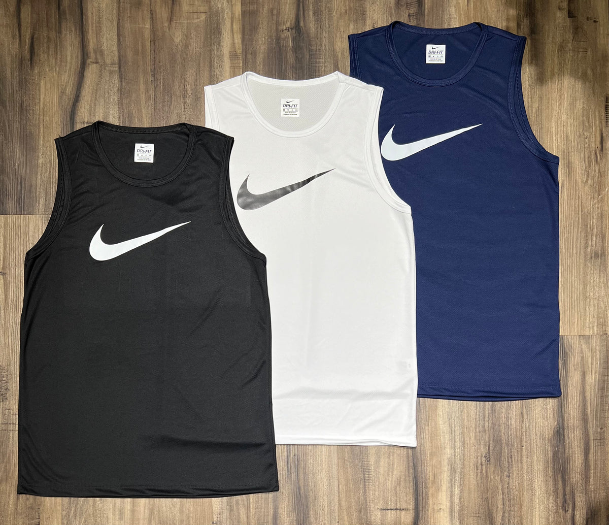 Kit com 3 regatas nike dri-fit