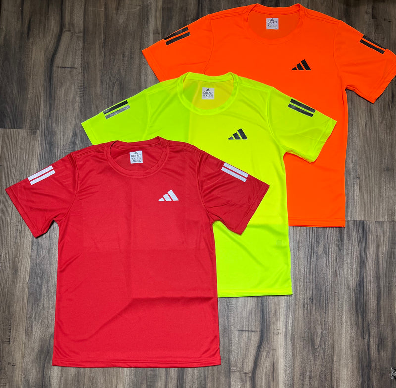 Kit com 3 camisetas dri-fit adidas