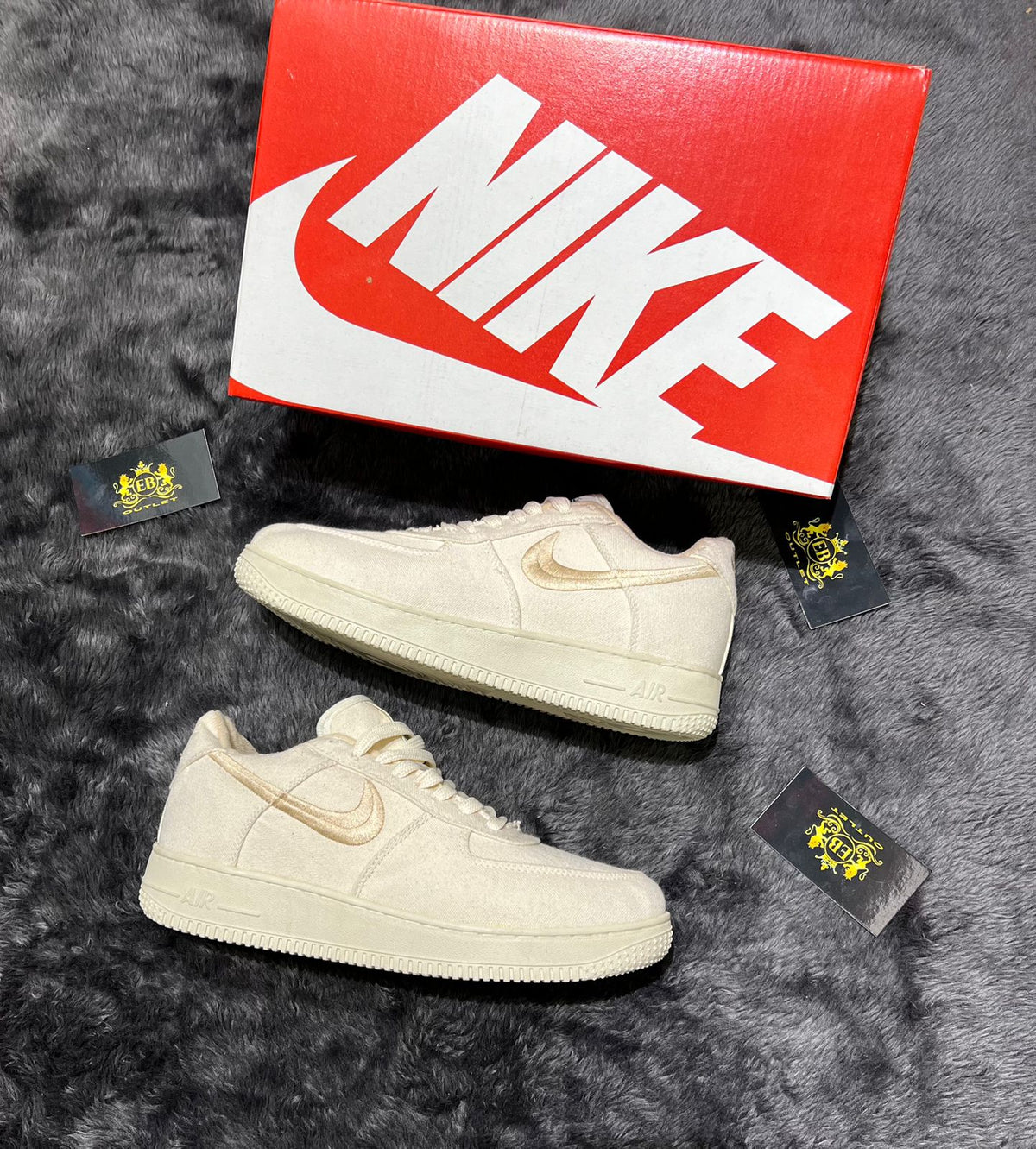 Air Force 1 Tecido Bege lançamento
