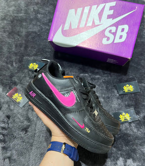 Air Force Preto/Rosa lançamento + Relógio de Brinde